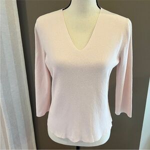 Express Light Pink V-Neck